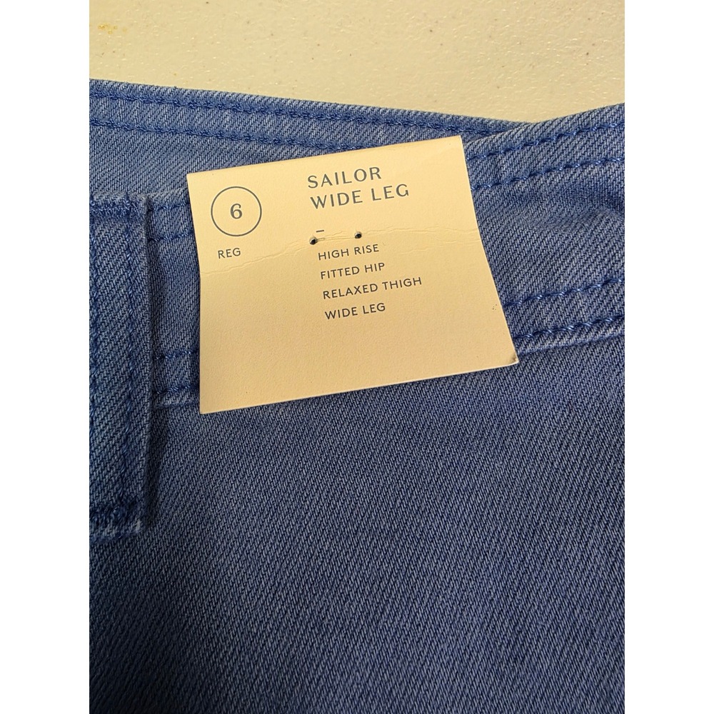Universal Thread Sailor Wide Leg Jeans Blue High Rise Size 6 - Picture 4 of 7